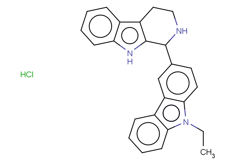 9-ethyl-3-{1H,2H,3H,4H,9H-pyrido[3,4-b]indol-1-yl}-9H-carbazole hydrochloride
