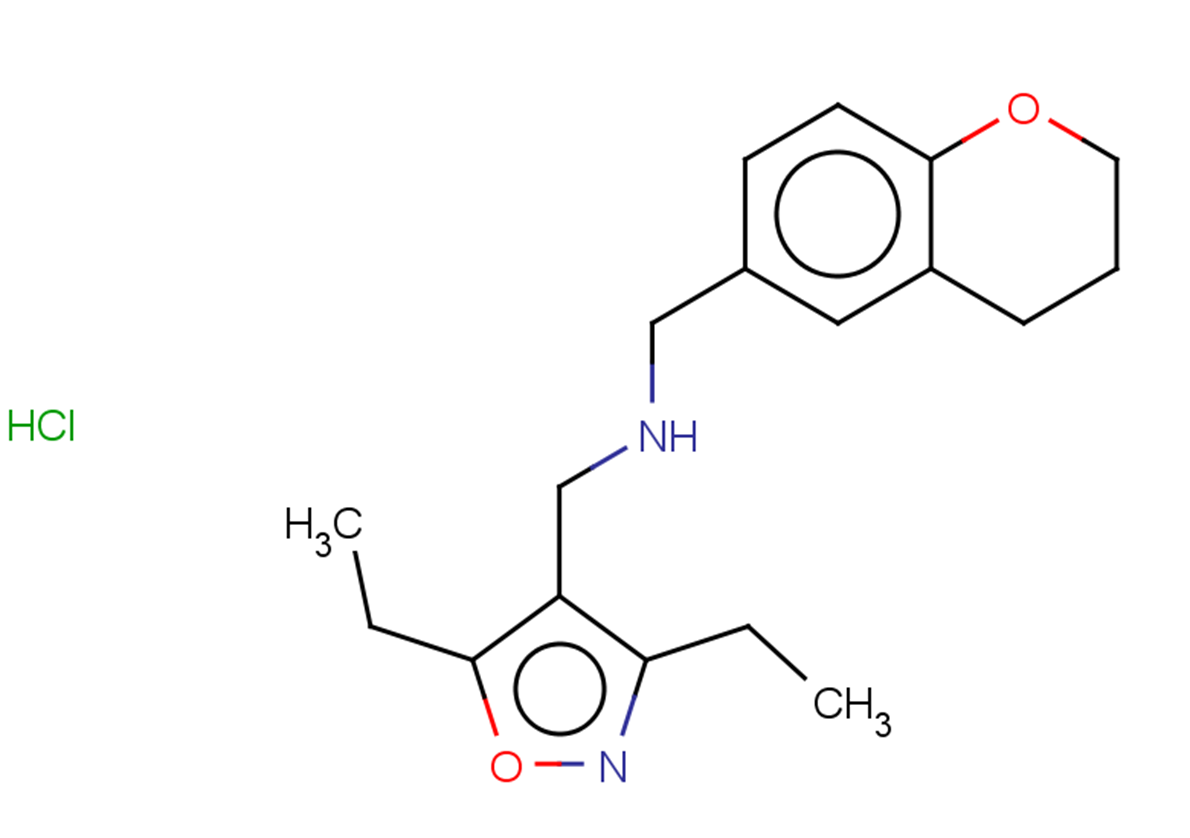 [(3,5-diethyl-1,2-oxazol-4-yl)methyl][(3,4-dihydro-2H-1-benzopyran-6-yl)methyl]amine hydrochloride