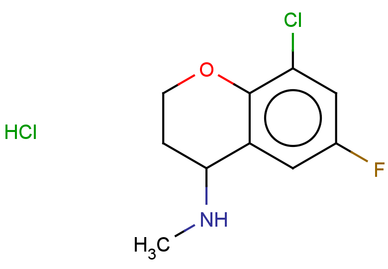 8-chloro-6-fluoro-N-methyl-3,4-dihydro-2H-1-benzopyran-4-amine hydrochloride