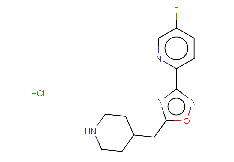 3-(5-fluoropyridin-2-yl)-5-(piperidin-4-ylmethyl)-1,2,4-oxadiazole hydrochloride