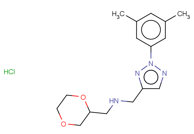{[2-(3,5-dimethylphenyl)-2H-1,2,3-triazol-4-yl]methyl}[(1,4-dioxan-2-yl)methyl]amine hydrochloride