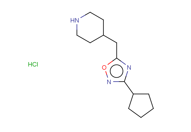 4-[(3-cyclopentyl-1,2,4-oxadiazol-5-yl)methyl]piperidine hydrochloride