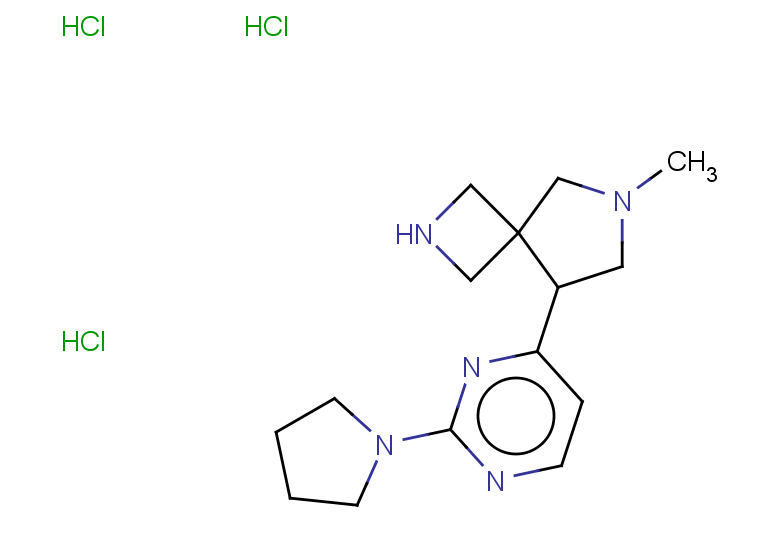 6-methyl-8-[2-(pyrrolidin-1-yl)pyrimidin-4-yl]-2,6-diazaspiro[3.4]octane trihydrochloride