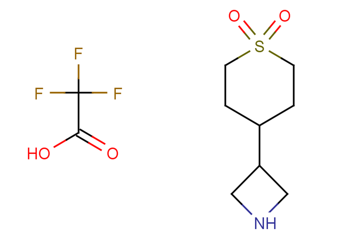 4-(azetidin-3-yl)-1lambda6-thiane-1,1-dione, trifluoroacetic acid