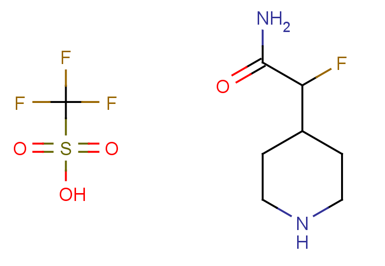 2-fluoro-2-(piperidin-4-yl)acetamide, trifluoromethanesulfonic acid