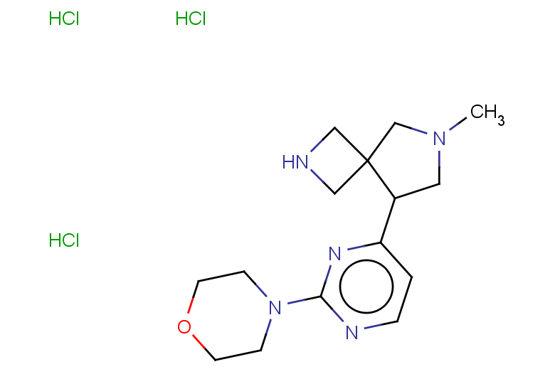 6-methyl-8-[2-(morpholin-4-yl)pyrimidin-4-yl]-2,6-diazaspiro[3.4]octane trihydrochloride