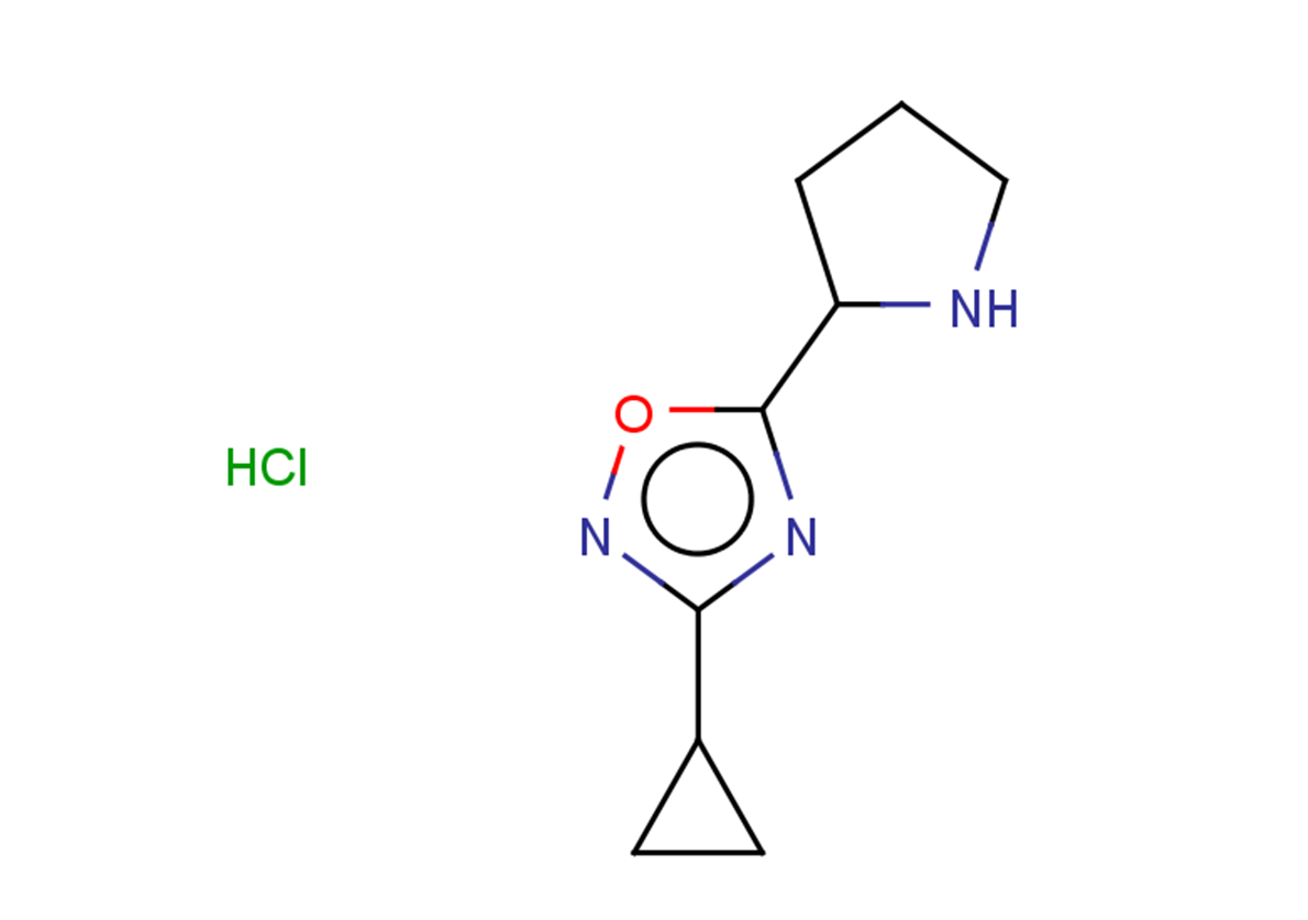 3-cyclopropyl-5-(pyrrolidin-2-yl)-1,2,4-oxadiazole hydrochloride