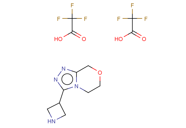 3-{5H,6H,8H-[1,2,4]triazolo[3,4-c][1,4]oxazin-3-yl}azetidine, bis(trifluoroacetic acid)