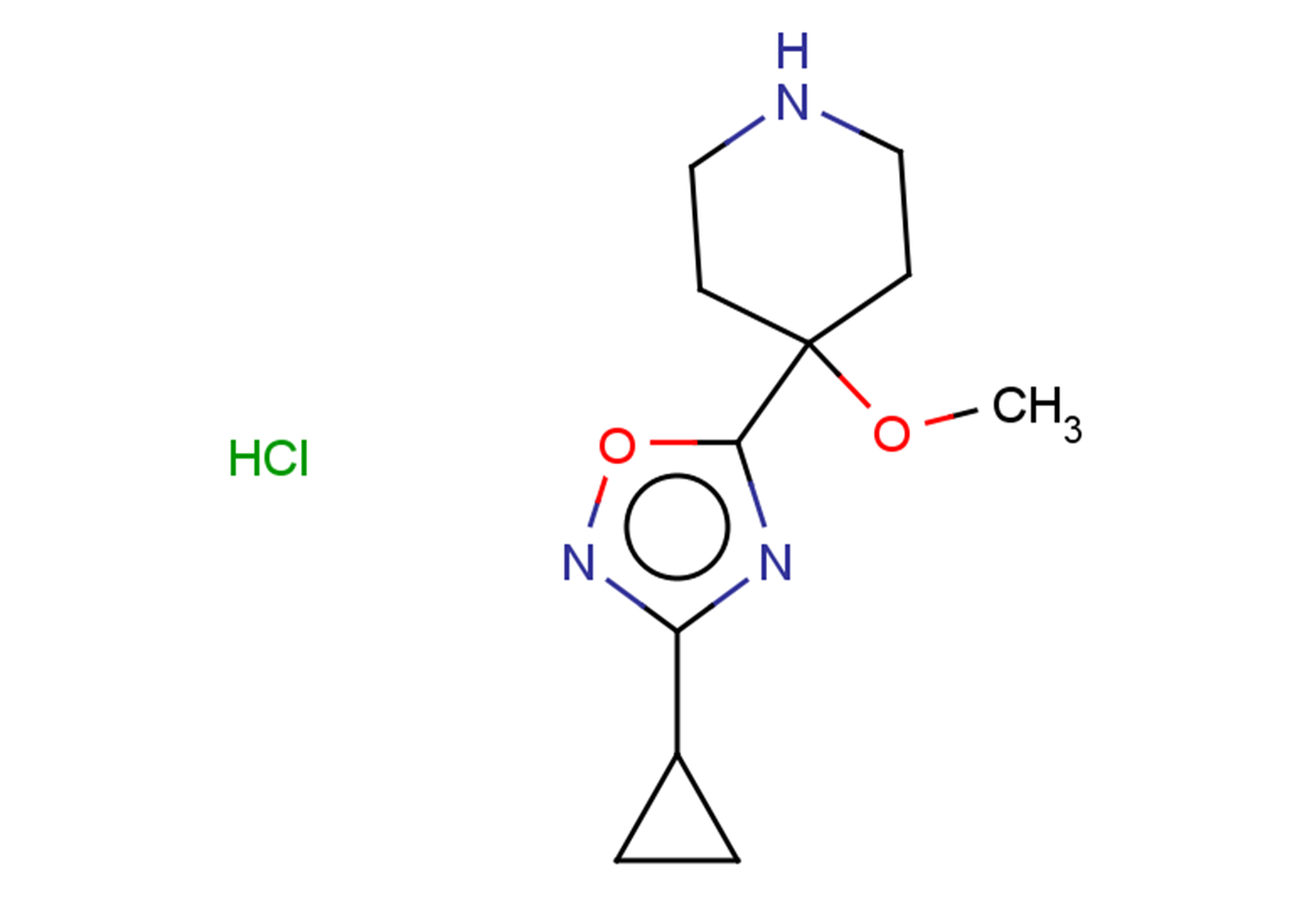 4-(3-cyclopropyl-1,2,4-oxadiazol-5-yl)-4-methoxypiperidine hydrochloride