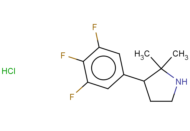 2,2-dimethyl-3-(3,4,5-trifluorophenyl)pyrrolidine hydrochloride