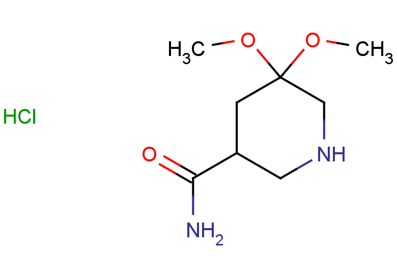 5,5-dimethoxypiperidine-3-carboxamide hydrochloride