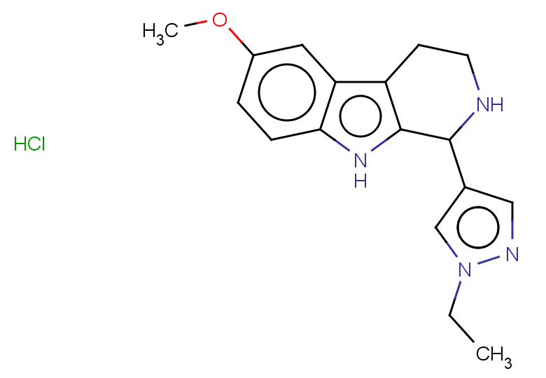 1-ethyl-4-{6-methoxy-1H,2H,3H,4H,9H-pyrido[3,4-b]indol-1-yl}-1H-pyrazole hydrochloride