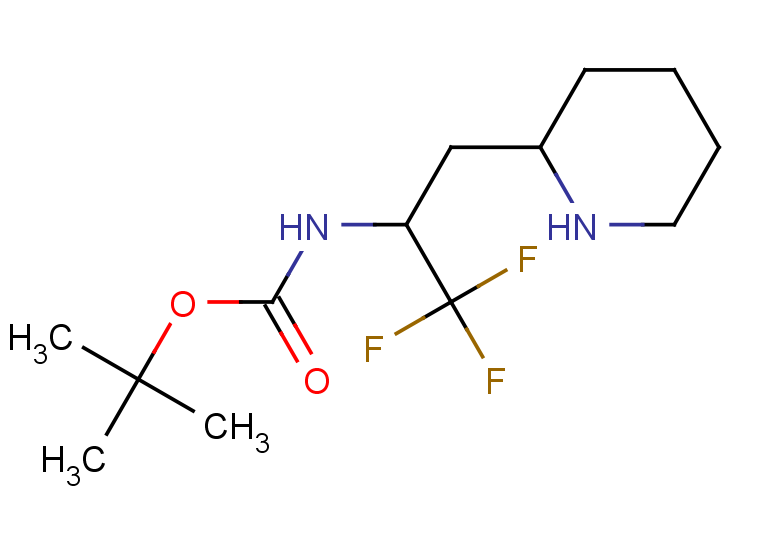 tert-butyl N-[1,1,1-trifluoro-3-(piperidin-2-yl)propan-2-yl]carbamate