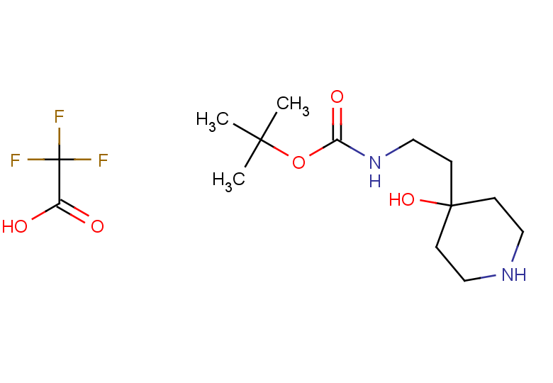 tert-butyl N-[2-(4-hydroxypiperidin-4-yl)ethyl]carbamate, trifluoroacetic acid
