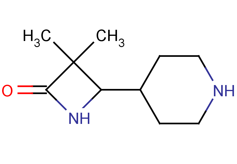 3,3-dimethyl-4-(piperidin-4-yl)azetidin-2-one