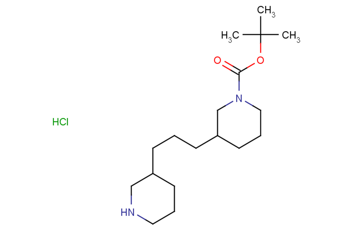 tert-butyl 3-[3-(piperidin-3-yl)propyl]piperidine-1-carboxylate hydrochloride