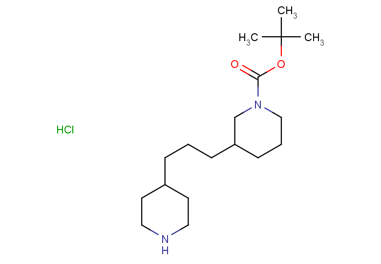 tert-butyl 3-[3-(piperidin-4-yl)propyl]piperidine-1-carboxylate hydrochloride