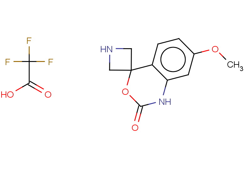 7'-methoxy-1',2'-dihydrospiro[azetidine-3,4'-[3,1]benzoxazine]-2'-one, trifluoroacetic acid