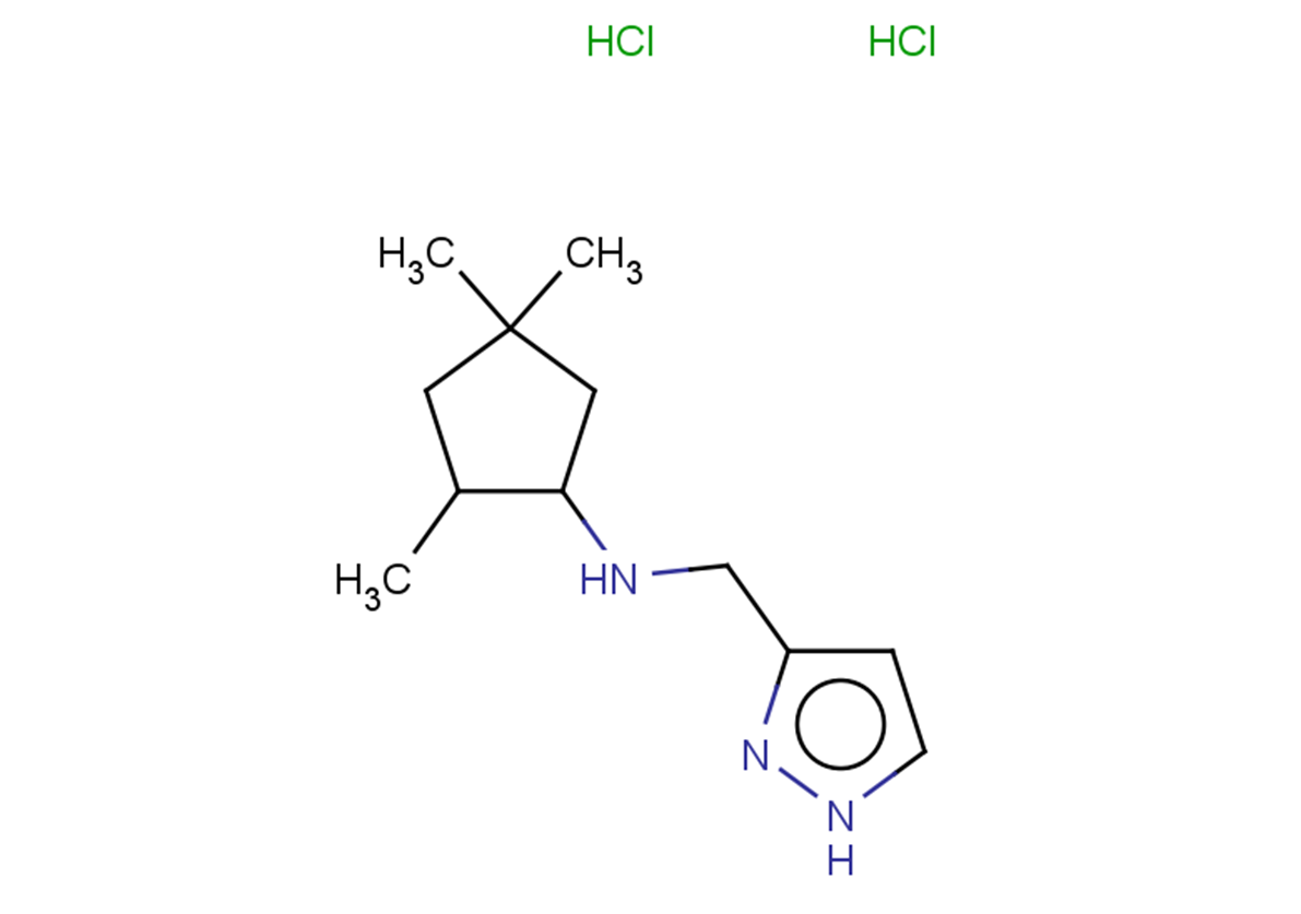 2,4,4-trimethyl-N-[(1H-pyrazol-3-yl)methyl]cyclopentan-1-amine dihydrochloride, Mixture of diastereomers