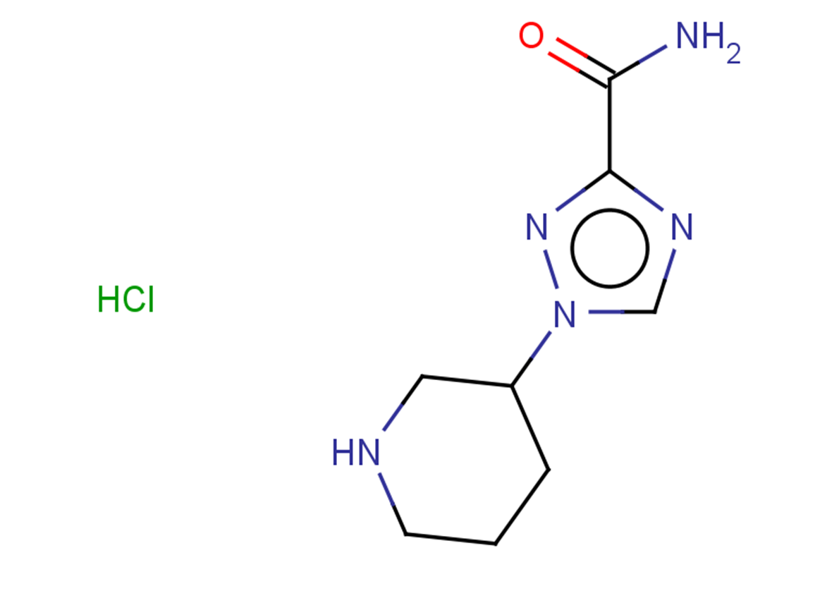 1-(piperidin-3-yl)-1H-1,2,4-triazole-3-carboxamide hydrochloride