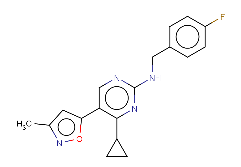 4-cyclopropyl-N-[(4-fluorophenyl)methyl]-5-(3-methyl-1,2-oxazol-5-yl)pyrimidin-2-amine