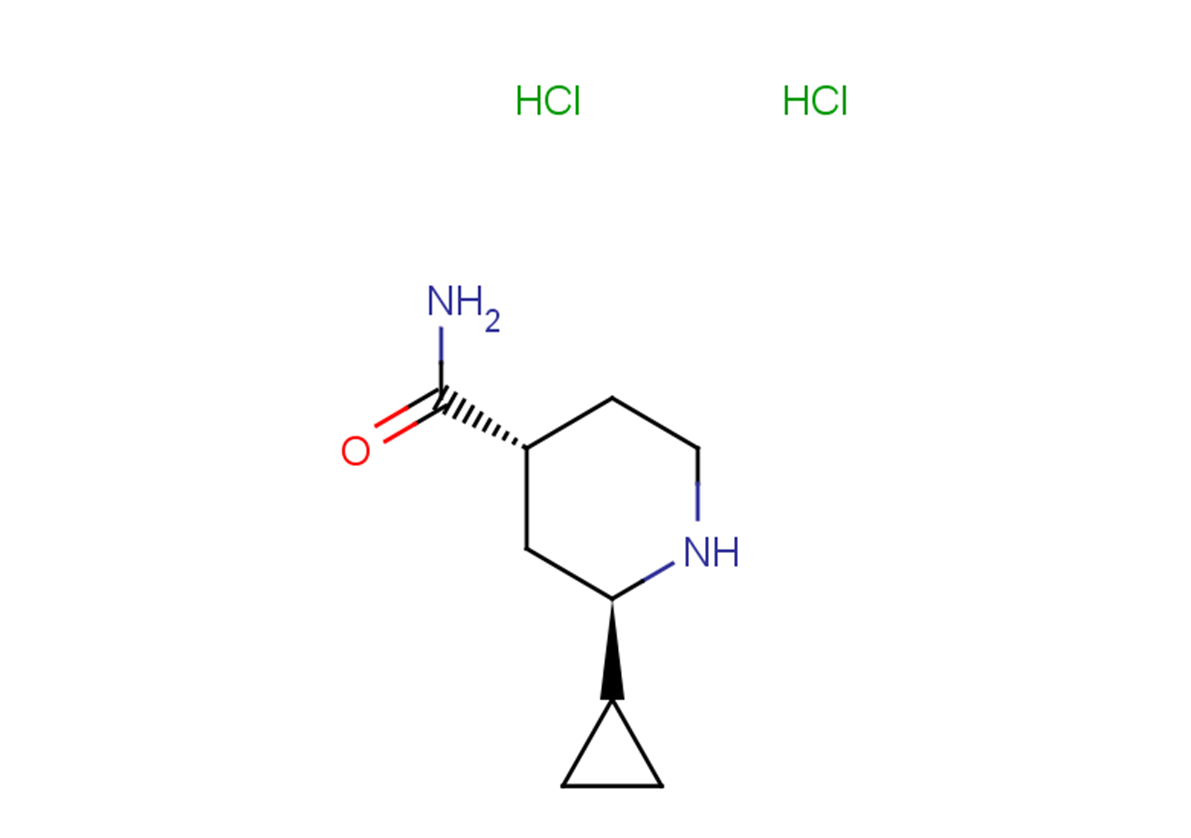 rac-(2R,4R)-2-cyclopropylpiperidine-4-carboxamide dihydrochloride, trans
