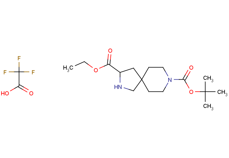 8-tert-butyl 3-ethyl 2,8-diazaspiro[4.5]decane-3,8-dicarboxylate, trifluoroacetic acid
