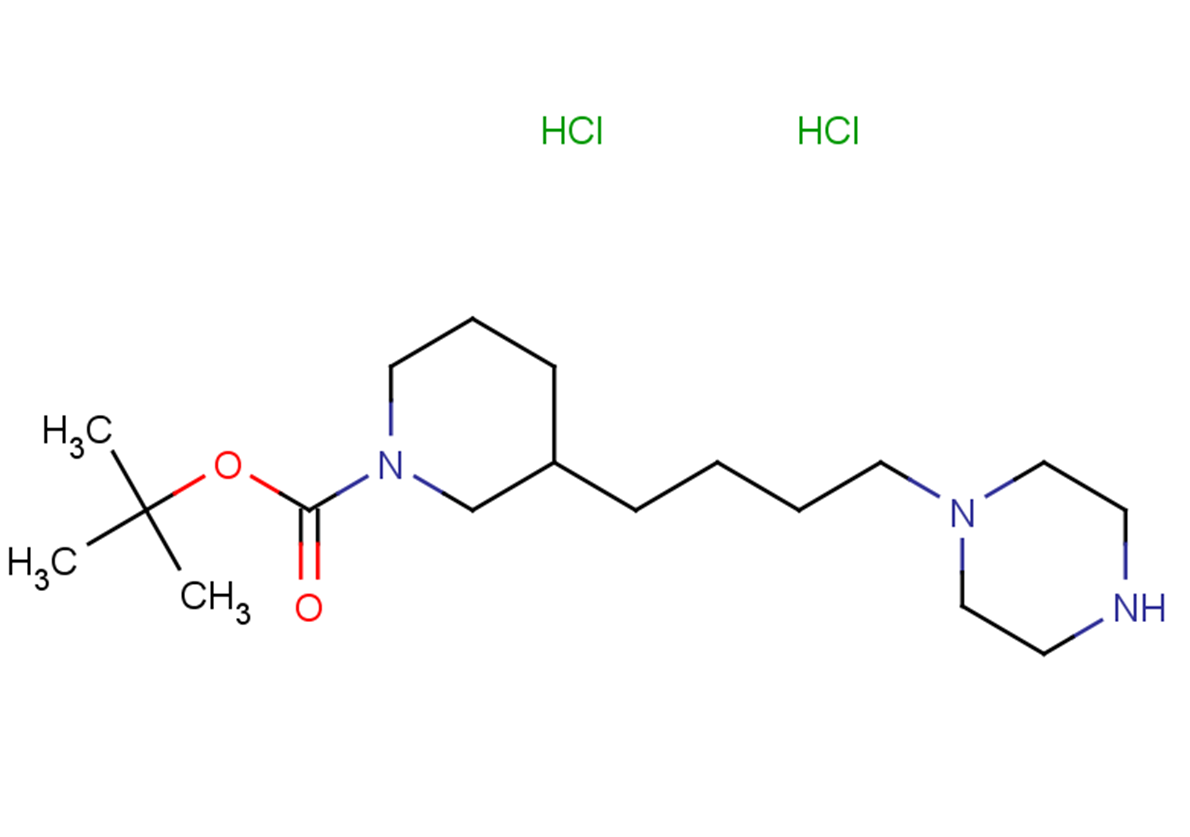 tert-butyl 3-[4-(piperazin-1-yl)butyl]piperidine-1-carboxylate dihydrochloride