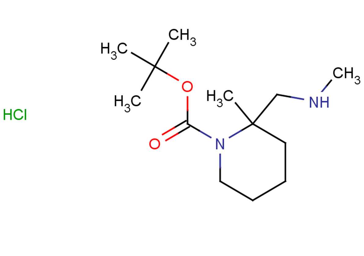 tert-butyl 2-methyl-2-[(methylamino)methyl]piperidine-1-carboxylate hydrochloride