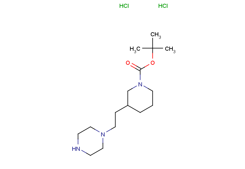 tert-butyl 3-[2-(piperazin-1-yl)ethyl]piperidine-1-carboxylate dihydrochloride