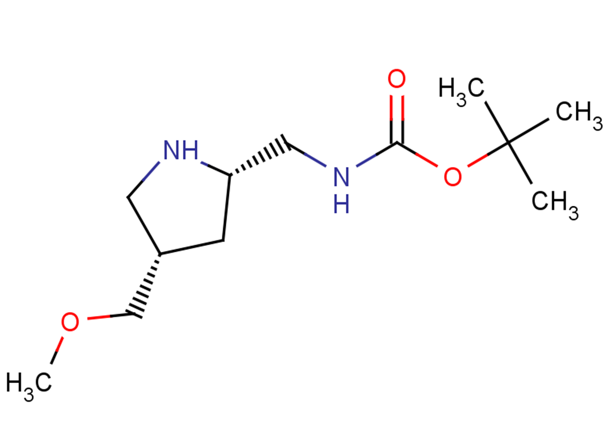 tert-butyl N-{[(2S,4S)-4-(methoxymethyl)pyrrolidin-2-yl]methyl}carbamate