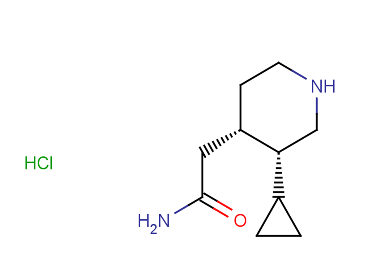 2-[(3R,4S)-3-cyclopropylpiperidin-4-yl]acetamide hydrochloride