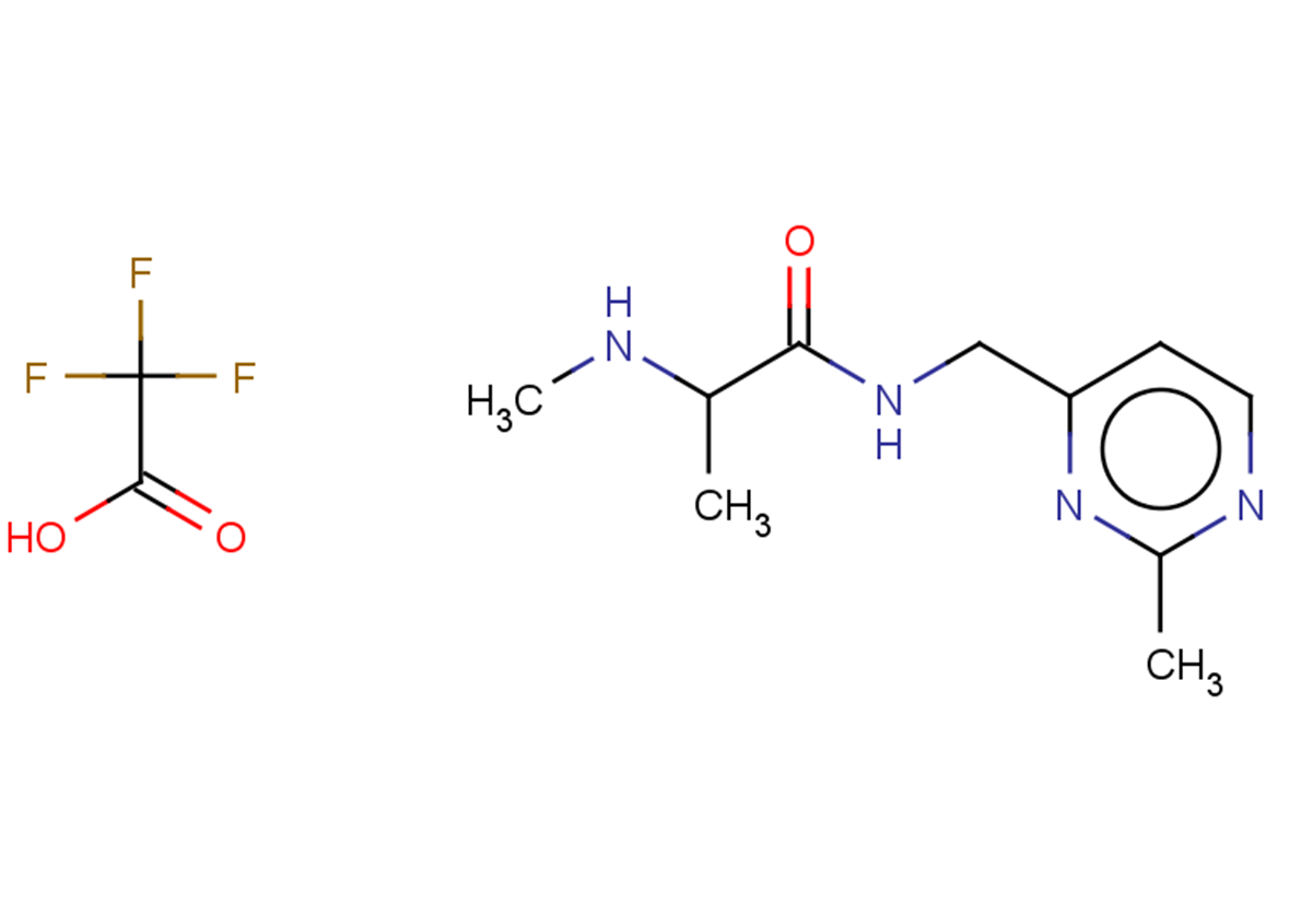 2-(methylamino)-N-[(2-methylpyrimidin-4-yl)methyl]propanamide, trifluoroacetic acid
