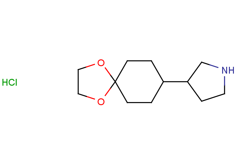 3-{1,4-dioxaspiro[4.5]decan-8-yl}pyrrolidine hydrochloride