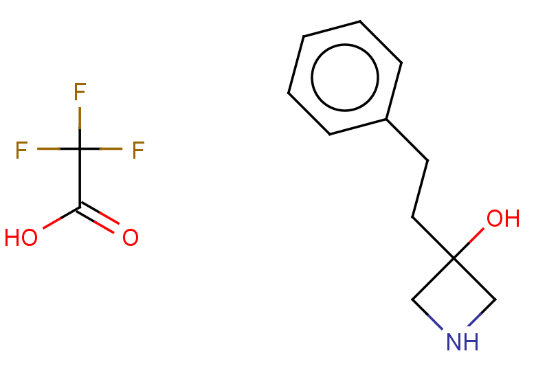 3-(2-phenylethyl)azetidin-3-ol, trifluoroacetic acid