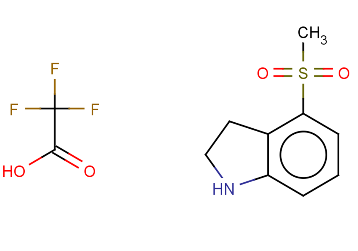 4-methanesulfonyl-2,3-dihydro-1H-indole, trifluoroacetic acid