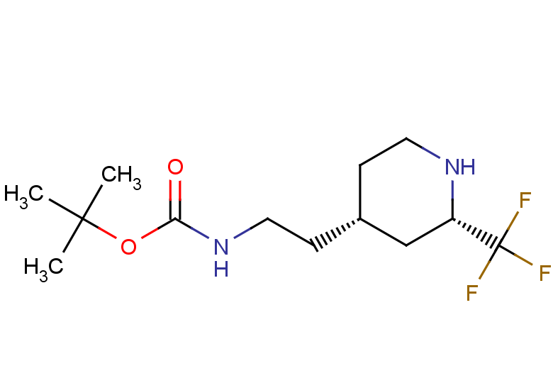 rac-tert-butyl N-{2-[(2R,4R)-2-(trifluoromethyl)piperidin-4-yl]ethyl}carbamate, cis