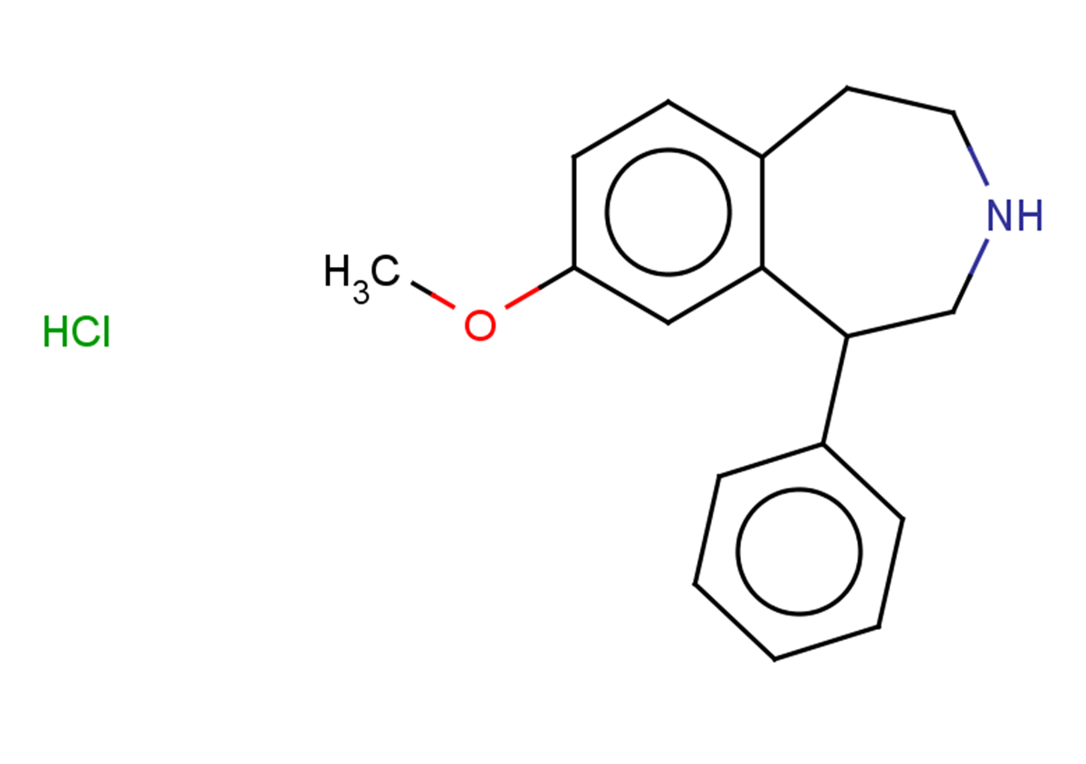 8-methoxy-1-phenyl-2,3,4,5-tetrahydro-1H-3-benzazepine hydrochloride