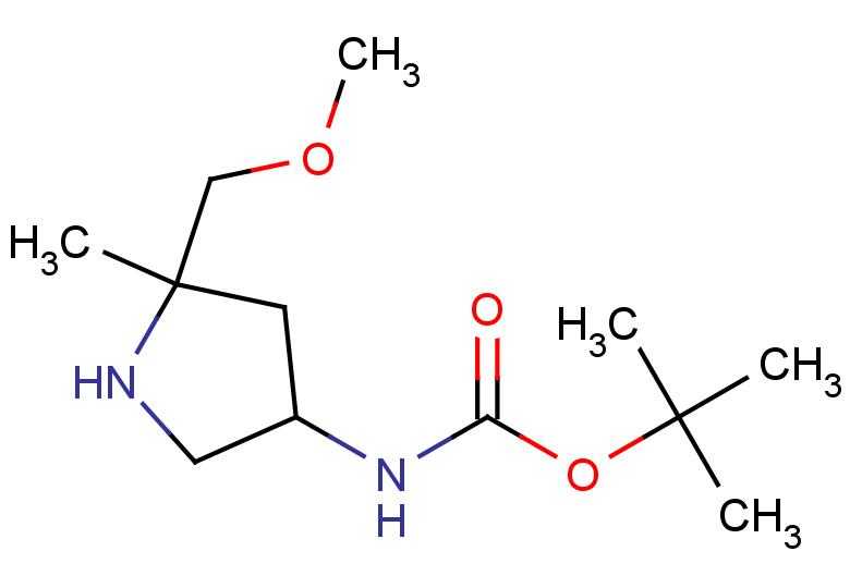 tert-butyl N-[5-(methoxymethyl)-5-methylpyrrolidin-3-yl]carbamate, Mixture of diastereomers