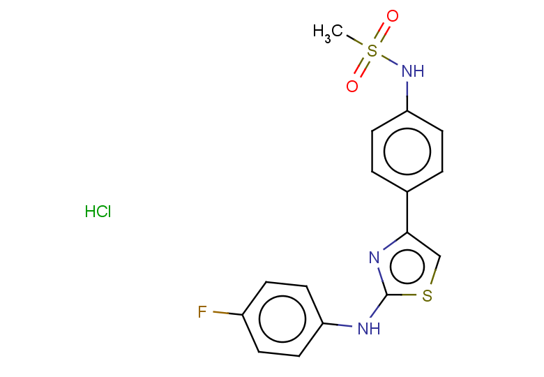 N-(4-{2-[(4-fluorophenyl)amino]-1,3-thiazol-4-yl}phenyl)methanesulfonamide hydrochloride