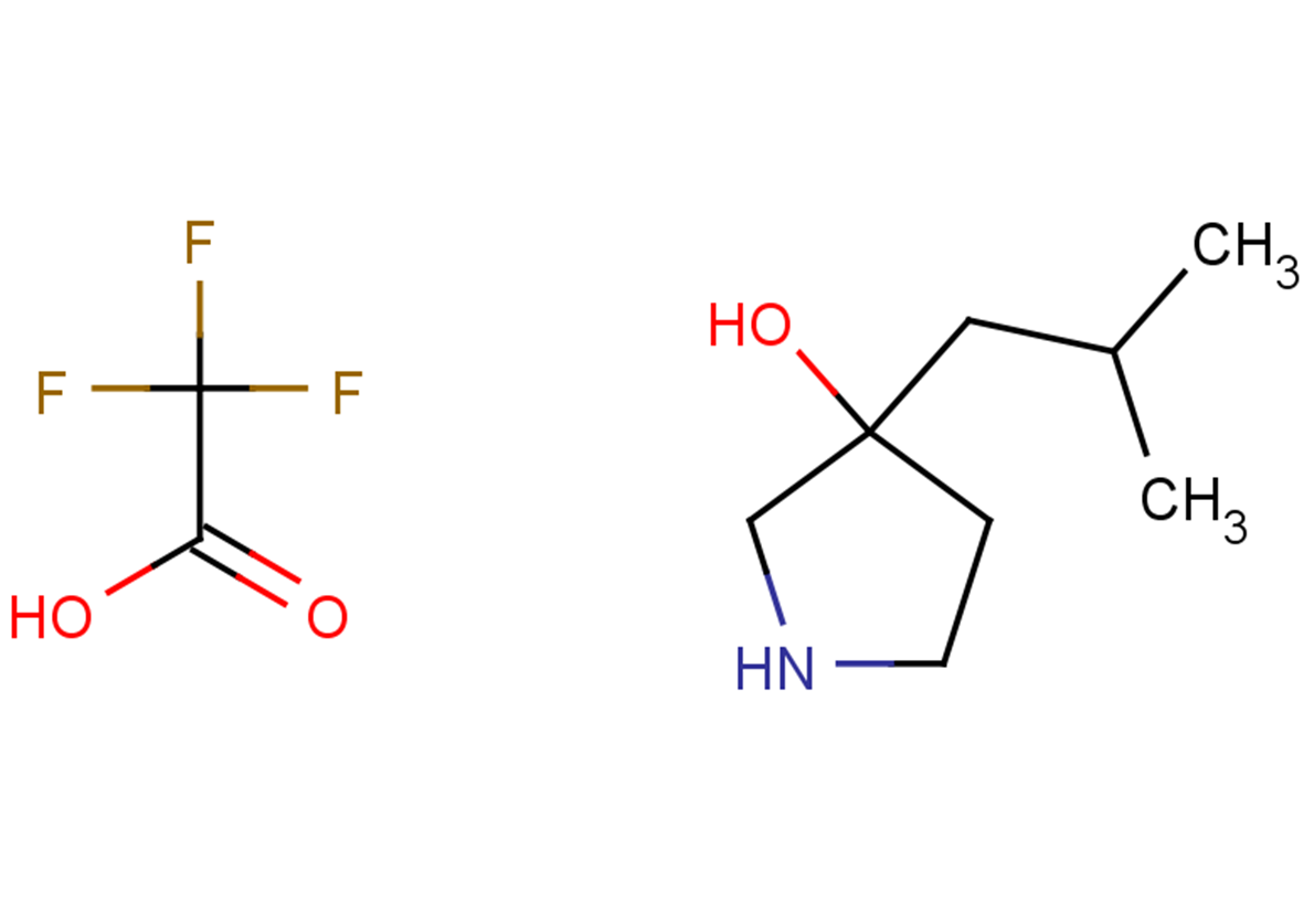 3-(2-methylpropyl)pyrrolidin-3-ol, trifluoroacetic acid
