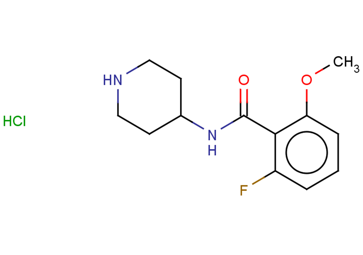 2-fluoro-6-methoxy-N-(piperidin-4-yl)benzamide hydrochloride