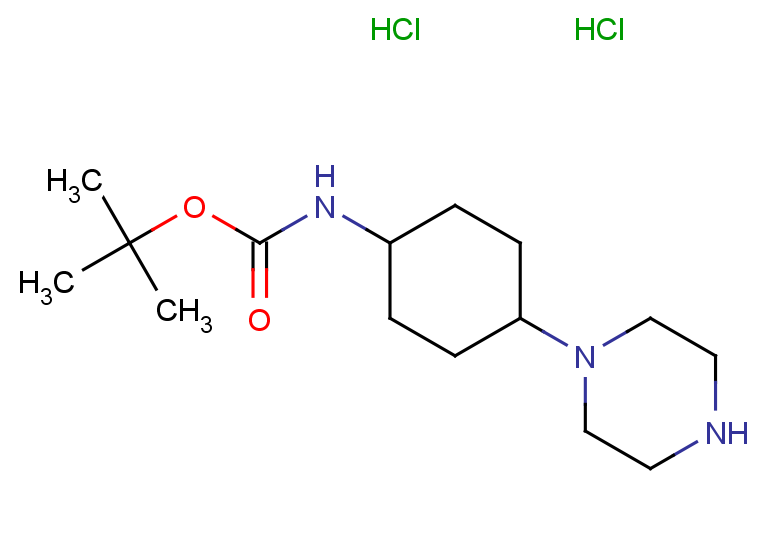 tert-butyl N-[4-(piperazin-1-yl)cyclohexyl]carbamate dihydrochloride