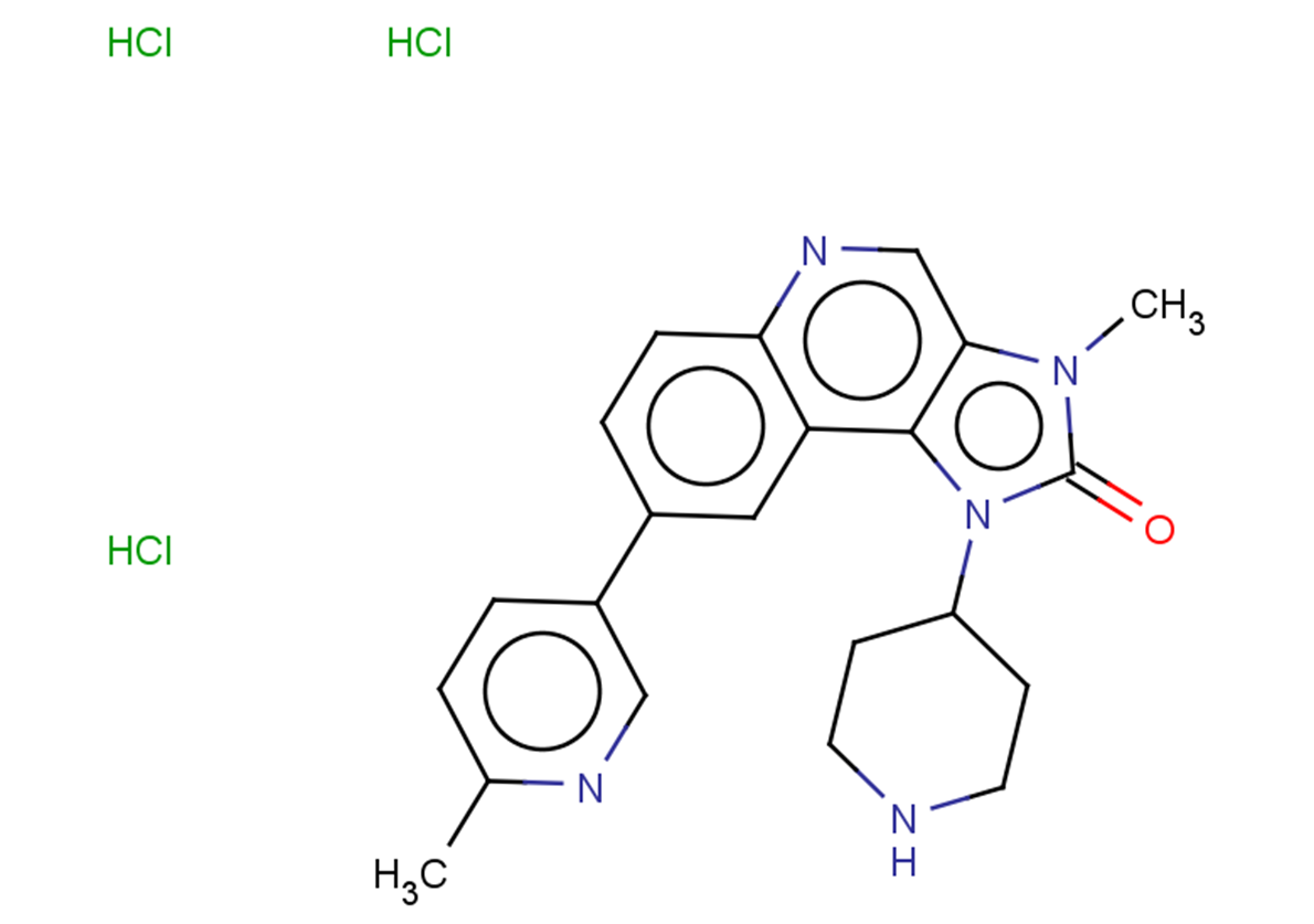 3-methyl-8-(6-methylpyridin-3-yl)-1-(piperidin-4-yl)-1H,2H,3H-imidazo[4,5-c]quinolin-2-one trihydrochloride