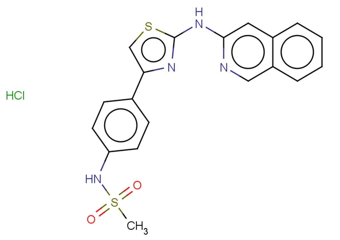 N-(4-{2-[(isoquinolin-3-yl)amino]-1,3-thiazol-4-yl}phenyl)methanesulfonamide hydrochloride