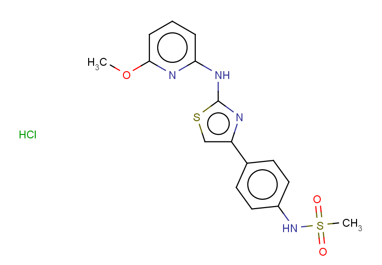 N-(4-{2-[(6-methoxypyridin-2-yl)amino]-1,3-thiazol-4-yl}phenyl)methanesulfonamide hydrochloride