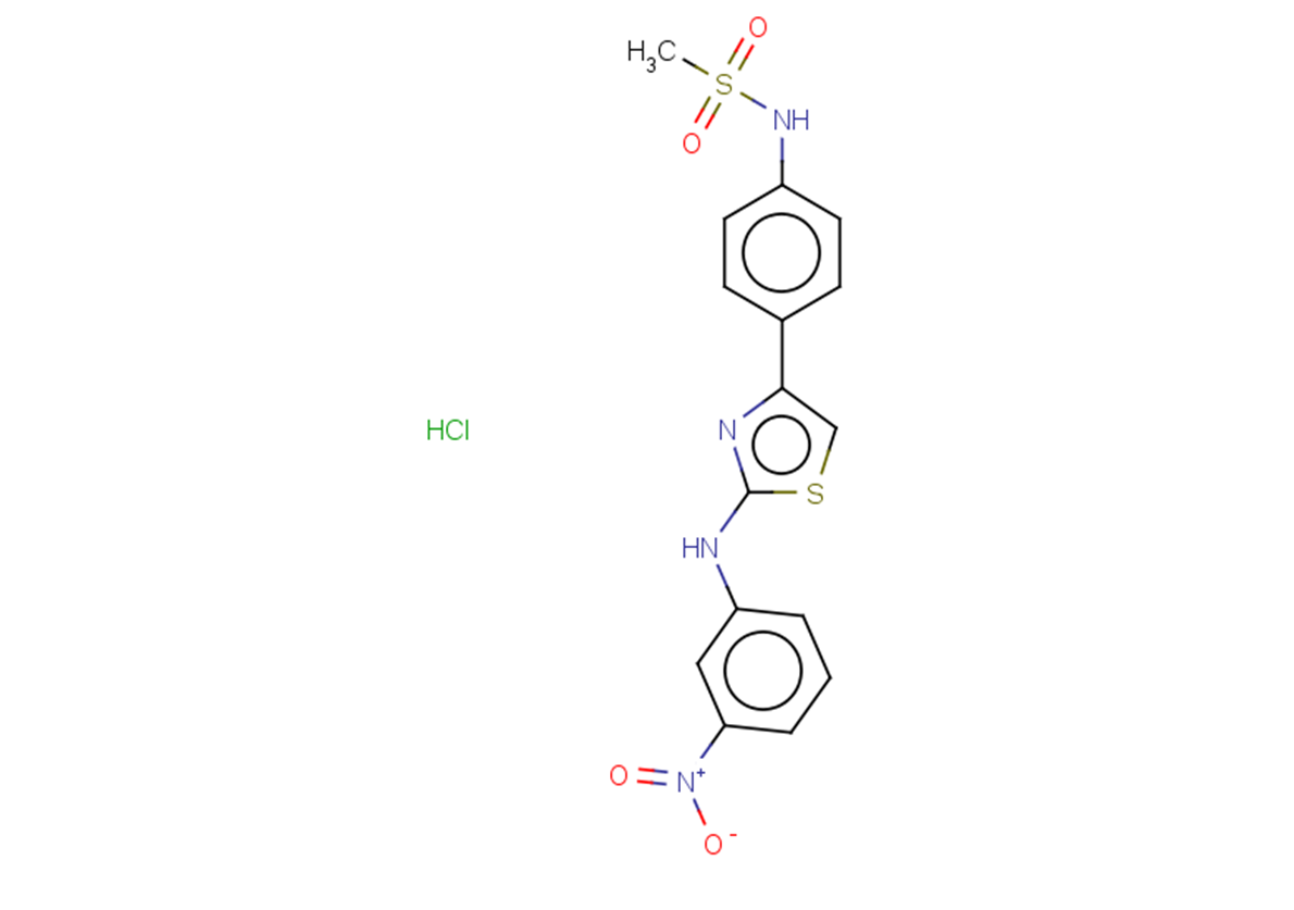 N-(4-{2-[(3-nitrophenyl)amino]-1,3-thiazol-4-yl}phenyl)methanesulfonamide hydrochloride