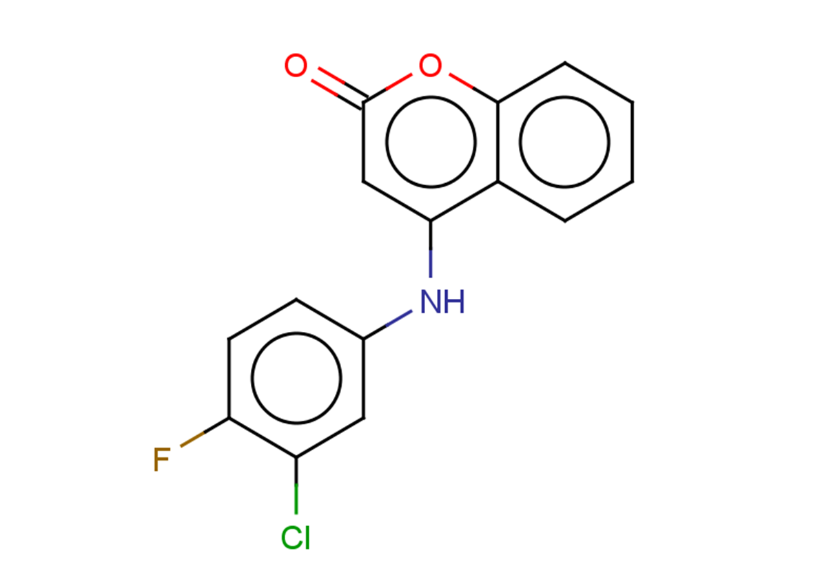 4-[(3-chloro-4-fluorophenyl)amino]-2H-chromen-2-one