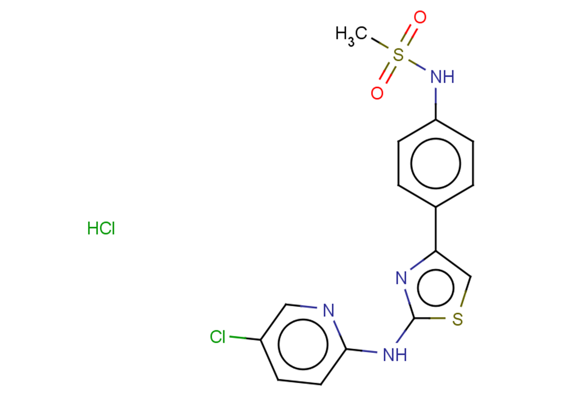 N-(4-{2-[(5-chloropyridin-2-yl)amino]-1,3-thiazol-4-yl}phenyl)methanesulfonamide hydrochloride