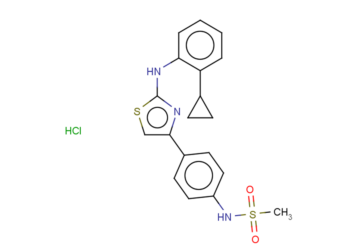 N-(4-{2-[(2-cyclopropylphenyl)amino]-1,3-thiazol-4-yl}phenyl)methanesulfonamide hydrochloride